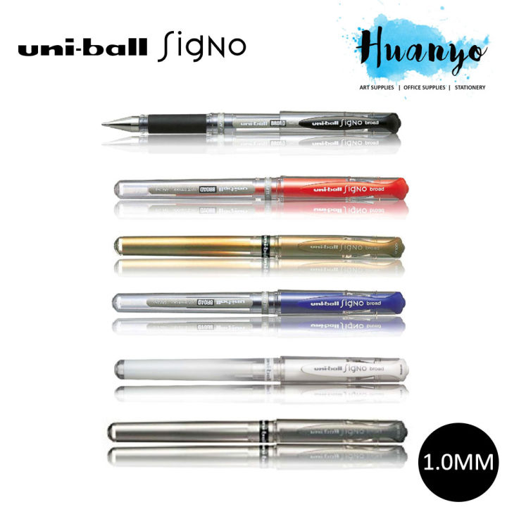 Uniball Signo Dx Uni-ball Signo Gel Pens - 10 Pack Of 1.0mm Blue Black Ink Pens With Comfy Grip Uniball Pen