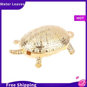 Water Leaves จี้เงินเต่าญี่ปุ่น1ชิ้นเครื่องประดับเต่าสีทองขนาดเล็กที่ปกป้องความมั่งคั่งของขวัญตกแต่งบ้าน