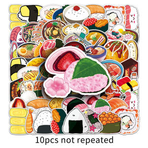50PCS Japanese Cuisine Waterproof Graffiti Sticker Sushi Ramen Delicious Japanese Food Sticker