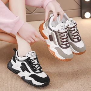 Giày thể thao nữ có dây buộc màu sắc mới phù hợp với giày thông thường đa năng phong cách Ins giày thể thao thông thường dành cho nữ