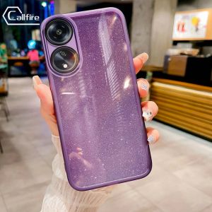 Callfire【có màng ống kính】Ốp Silicon cho OPPO Reno 8T 5G A1 Pro A98 5G F23 5G A1 5G Ốp bầu trời đầy sao dần lấp lánh kim tuyến vỏ điện thoại lấp lánh