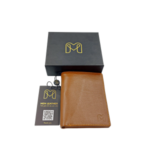 Ví nam ví da bò dáng đứng cao cấp chính hãng Men Leather M2V3R14 quà tặng sinh nhật đẹp sang trọng bóp nam hàng hiệu da thật full hộp