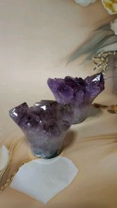 KRISTAL SG: Amethyst Crystal Flower Bouquet/紫晶手捧花