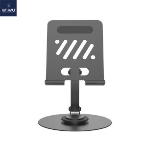 WIWU Aluminum alloy Tablet Stand Holder for Desk Swivel iPad Stand with 360 Rotating Base Compatible with All Tablet/Mobile Phone Such as iPad Pro 12.91110.5