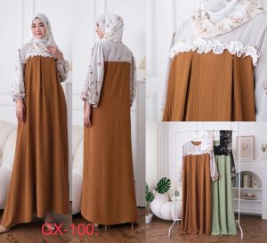 setelan gamis + pasmina wanita GX-100