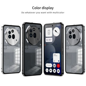Aluminium Alloy Metal Frame Case For Nothing Phone 3a Pro Case Matte Clear Acrylic Back Cover For Nothing Phone3 a Pro Bumper