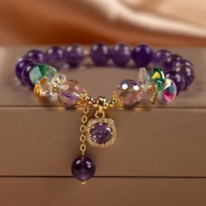 Hand Jewelry Crystal Beads Bracelet Luxury Rhinestone Zircon Inlay Pendant Bangle Wristband Vintage Beaded Bracelet Jewelry