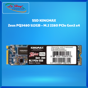 SSD Kingmax PQ3480 512GB PCIe Gen3x4 M.2 2280