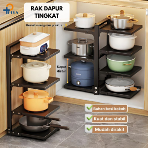 Wastafel Dapur Di Bawah Rak Rak Pot Kabinet Atas Rak Panci Multi Fungsi Rak Panci