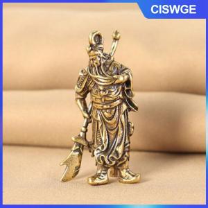 CISWGE Rắn đồng tinh khiết Guan Gong dao thanh kiếm xe Keychain Mặt dây chuyền hành lý túi treo trang sức phụ kiện Brass Móc Chìa Khóa Vòng Quà Tặng