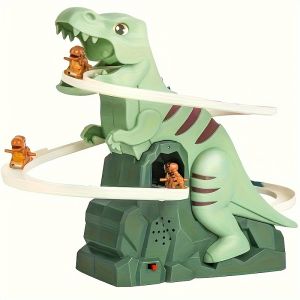 Dinosaur Roller Coaster Toy Dinosaur Climbing Slide Toy with 3 Small Dinosaurs Random Color Dinosaur Track Toy Youngsterss Dinosaur Adventure Roller Coaster Halloween Xmas Birthday Gift for Youngsters 3+