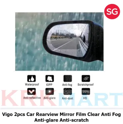 Vigo 2 PCS 135mm*95mm Car sideview Mirror Anti Fog Film Anti-glare Anti Mist Anti-scratch Waterproof Rainproof View Mirror Window Clear Protective Film Shape