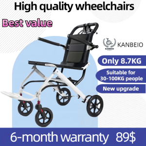 High quality folding wheelchair lightweight folding wheelchair for the elderly easy to carry