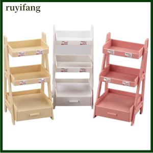 ruyifang บ้านตุ๊กตา1:12ชั้นวางดอกไม้ขนาดเล็กชั้นหนังสือชั้นวางแสดงชั้นวางอุปกรณ์ในสวนนางฟ้าเฟอร์นิเจอร์โมเดลของเล่น