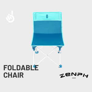 Zenph Aluminium Foldable Chair  100kg Load Lightweight Breathable Oxford Fabric No Install Portable for Outdoor