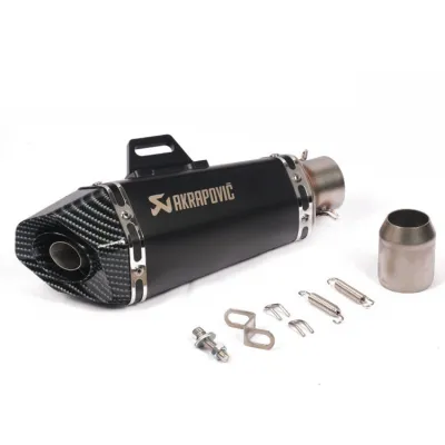 Motorcycle Exhaust Muffler Pipe Akrapovic Slant Exhaust Pipe Premium Quality (38-51mm)