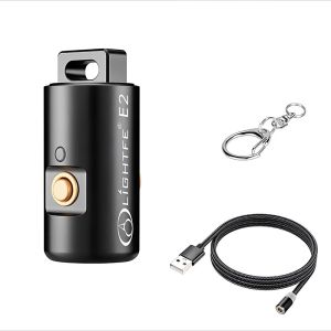CHUN053634 6-Mode Strobe Sos Mini Flashlight Keychain USB ic Charging 6g Work Light Emergency Bright Light Camping Lantern Running Hiding