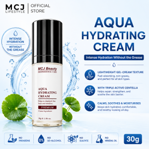 MCJ Beauty Premium Aqua Hydrating Cream 30G - Intensive Moisturizer for Radiant Skin with Triple Active Centella Asiatica Complex