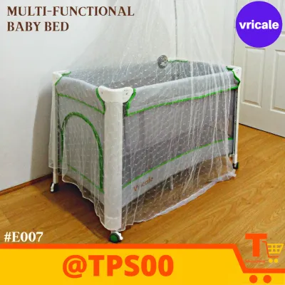 MULTIFUNCTIONAL BABY BED #E007 - PORTABLE BABY CRIB REMOVABLE DETACHABLE PLAY CARE EASY TO MOVE
