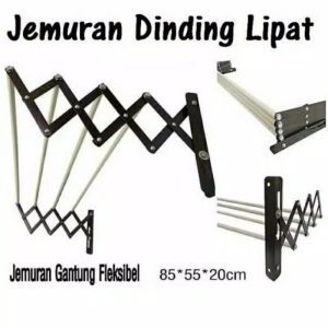 JEMURAN TARIK DINDING LIPAT FLEKSIBEL 4 PIPA - JEMURAN PORTABLE SUDUT JEMURAN TEMBOK