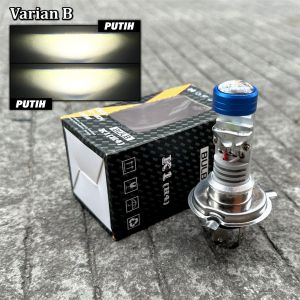 LAMPU UTAMA LED H4 LASER 20 WATT SOKET H4 JAUH DEKAT DOUBLE COLOR PUTIH KUNING SOKET H4 ACDC 12 - 80 VOLT MOTOR MOBIL HEADLIGHT MINI PROJIE BILED MINI PROJECTOR VIXION NINJA R15 PULSAR SCOOPY MX KING CBR LAMPU DEPAN KAKI 3 MOSCOW K1 FULL ALMUNIUM