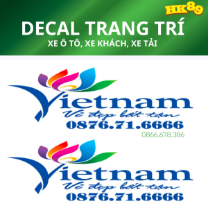 Tem xe Việt Nam Net Việt Nam vẻ đẹp bất tận - Decal trang trí ô tô xe khách xe tải (SL: 1 tem)