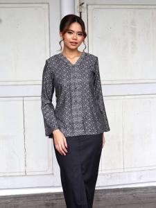ZAIKHA | Sri Maya Kebaya [6 Colors Kebaya Modern Material Silk & Cotton Skirt Front Pleated Batik Sarawak]
