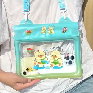 Phone Waterproof Bag With AirBag Swimming Diving Bag 3-Layer PVC Beach Bag Shoulder Bag Seal Dry Bag