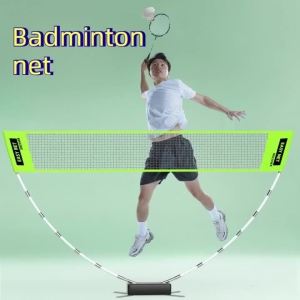 Foldable Badminton Net Standard Adjustable Height Badminton Net Thickened Bold Shuttlecock Nets Professional Sports Equipment