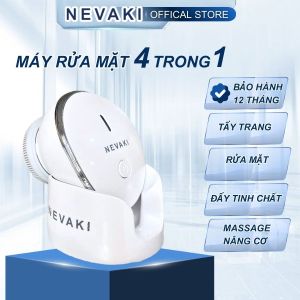 Máy rửa mặt 4 trong 1 NEVAKI máy tẩy trang rửa mặt đẩy tinh chất và massage nâng cơ - Bảo hành 1 năm