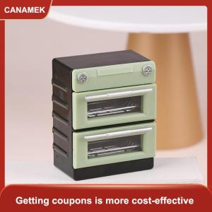 【CANAMEK 】 1 12 Dollhouse Simulation Double Layer Oven Model Dollhouse Mini Kitchen Accessories Dolls House Furniture Decoration