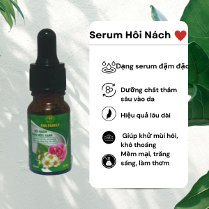 Serum hôi nách Thảo Mộc Xanh 10ml giúp khử mùi hôi khô thoáng mềm mại trắng sáng và làm thơm