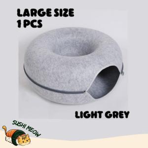Pet Cat Tunnel Round Felt Nest Donut Shape Cat House Felt Nest Removable Bed Interactive