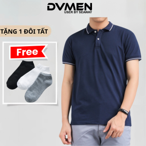 [TẶNG TẤT] Áo Thun Polo Cổ Phối Viền Vải Cá Sấu Sang Trọng Thoáng Mát
