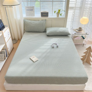 New Water Washed Cotton Japanese Style Solid Color Cotton Sheets Plain Single King Size Washed 100% Cotton Flat Sheet Fitted Sheet Color