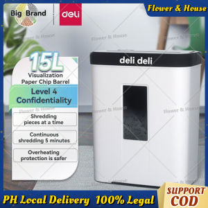 Deli 15L Paper Shredder Machine Heavy Duty Shredder Machine Can Shred Staples A4 High Quality Automatic Shredder Electric Paper Shredder E9939