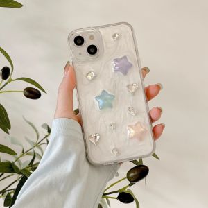 HBESTY  Glitter 3D Color Heart Quicksand Phone Case For iPhone 16 15 14 13 12 Pro Max Plus Stylish Epoxy Lens Protection Back Cover