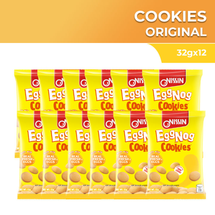 Nissin Eggnog Cookies 32g - Pack of 12 | Lazada PH