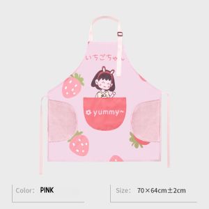 Multifunctional Waterproof Printed Apron Dress With Adjustable Halter Neck Large Pockets Stain And Dirt Resistant Fabric