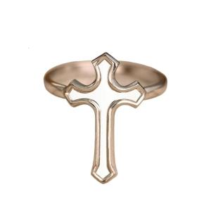 Elegant Stainless Steel Crosses Open Rings Adjustable Size for Casual and Formal Occasions