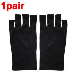 QINJUE 1Pair UV LED Lamp Compatible Nail Art UV Protection Gloves Polyester Hand Protector Anti UV Radiation Gloves  Nail Art Gel Tool Gel Nail Manicure Gloves for Nail UV LED Lamp