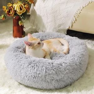 Pet Bed Plush Texture Kennel Cat Nest Plushbed Warm dog house for winter Dog bedbed Dog mat indoor cat and dog resting mat cushioned pet sleeping area for bedroom living room and pet corner