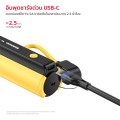 แบตสำรอง Power bank 5000mAh MOFIT MP05-C07 สายชาร์จType-Cในตัว พร้อมไฟฉาย รับประกัน 2 ปี. 