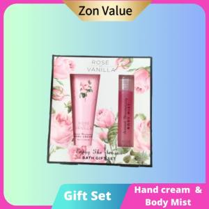 Rose & Vanilla 2pcs Hand cream 50ml & Body Mist 20ml Gift Set Mothers Day Teachers Day Birthday Gift Farewell Gift Wedding Gift