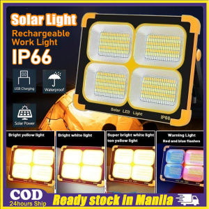 KUCHVZ Solar Emergency Light Solar Flashlight Rechargeable Outdoor Waterproof Camping LED Flood Light