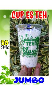 cup es teh 22oz 18oz 16oz 14oz cup of tea / teh poci / cup es teh  / sedotan boba bubble / thaitea / sedotan es teh teh / cup of tea