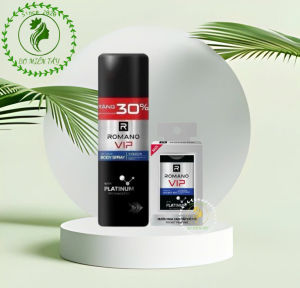 [Combo Sang Trọng] Xịt Khử Mùi Romano VIP Vision 195ml + Nước Hoa Nam 18ml – Lưu Hương Lâu