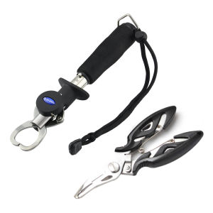 HEYMAN  Fishing Pliers Stainless Steel Fishing Grip Set Control Multifunction Outdoor Fishing Pliers Fish Tackle Fish Lip Gripper Fishing Tackle with Weight Scale and Measuring Tape[In Stock & Fast Shipping ]