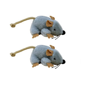 Interactive Cat Toys Plush Mice Playthings Gray Mouse Shape Kitten Toy for Indoor Cat Plush Mouse Cat Toys Cat Chew Toy
