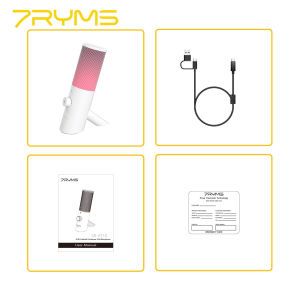 7RYMS SR-AT10 RGB micrô USB Micro ngưng tụ cardioid cho tiktok Twitch streaming podcasting chơi game thích hợp cho PC máy tính xách tay điện thoại thông minh Xbox